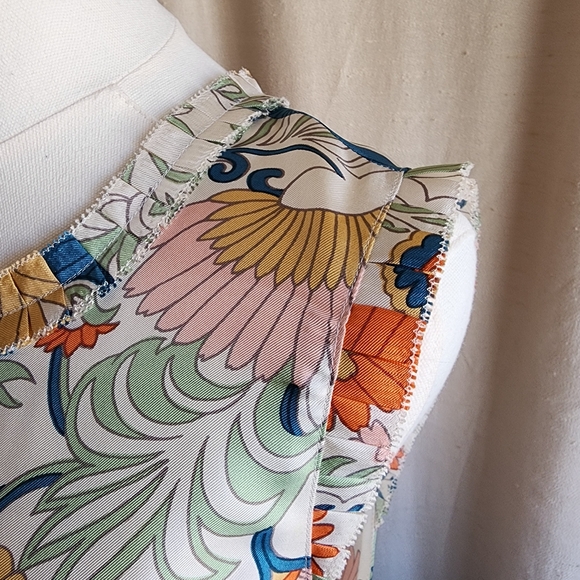 J. Crew Women's Size 6 Sleeveless Floral Blouse - Picture 5 of 10